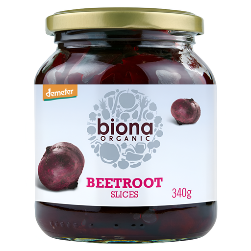 [3672] Biona Organic Veg Jars - Beetroot Sliced X 6 X 340g