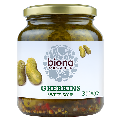 [3674] Biona Organic Veg Jars - Gherkins x 6 x 350g