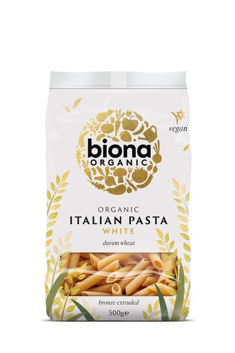 [3092] Biona Organic Wheat Pasta - Penne White 500g