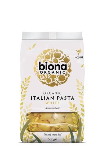 [3096] Biona Organic Wheat Pasta - Conchiglie (Shells) White 500g