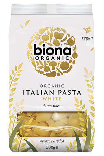 [3096] Biona Organic Wheat Pasta - Conchiglie (Shells) White 500g