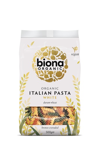 [5958] Biona Organic Wheat Pasta - Tri Colore Fusilli 500g