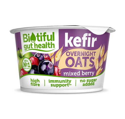 [13563] [20% OFF] Biotiful Gut Health Overnight Oats - Mixed Berries 150g