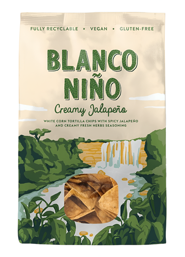 [12668] Blanco Nino Tortilla Chips - Creamy Jalapeno X 8 X 170g