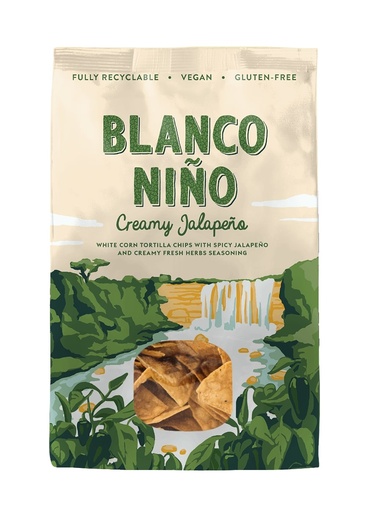 [12668] Blanco Nino Tortilla Chips - Creamy Jalapeno X 8 X 170g