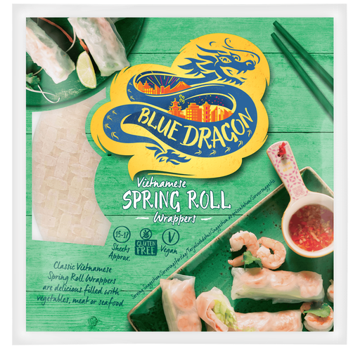 [8345] Blue Dragon Wrappers - Spring Roll Wrappers X 12 X 134g