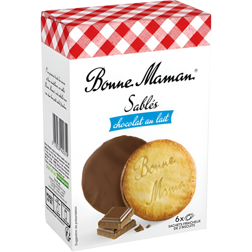 [13086] Bonne Maman Biscuits - Milk Chocolate X 12 X 160g