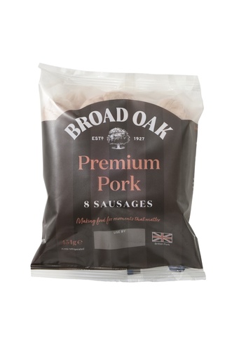 [12771] Broad Oak Pork Sausages - 454g