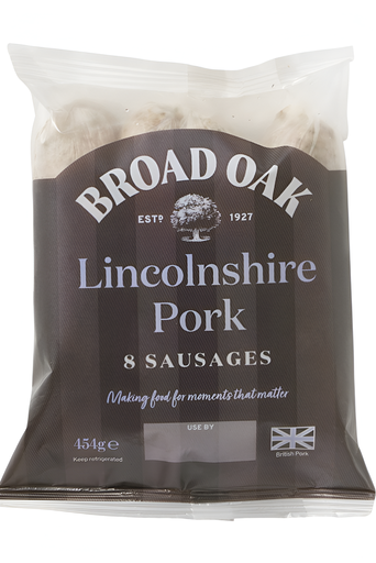 [12773] Broad Oak Pork Sausages - Lincolnshire 454g