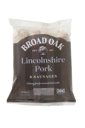 [12773] Broad Oak Pork Sausages - Lincolnshire 454g