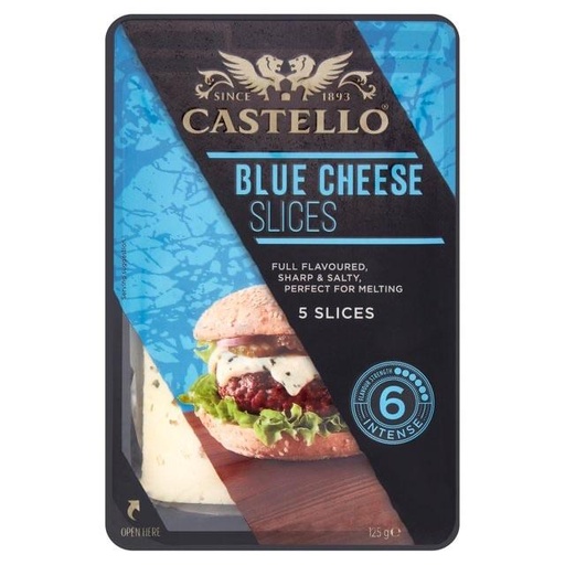 [9278] Castello Burger Danish Blue Slices - 125g
