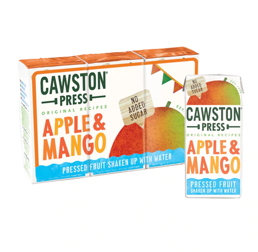 [10394] Cawston Press Kids Fruit Water - Apple & Mango (3x200ml) X 6 X 600ml