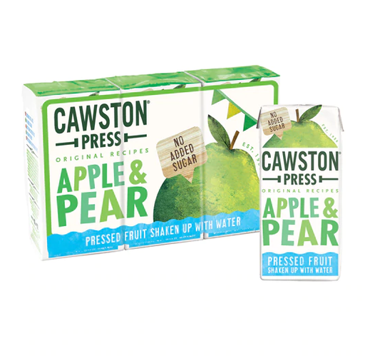 [10395] Cawston Press Kids Fruit Water - Apple & Pear (3x200ml) X 6 X 600ml