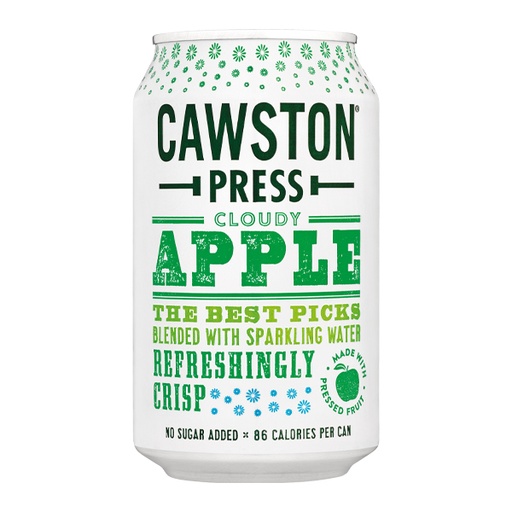 [12393] Cawston Press Sparkling Water - CAN Cloudy Apple X 24 X 330ml