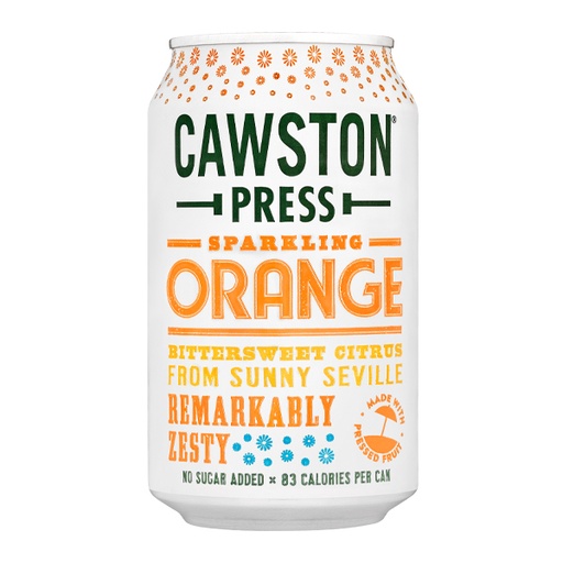 [12397] Cawston Press Sparkling Water - CAN Seville Orange X 24 X 330ml