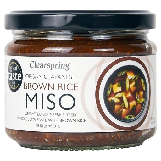 [8103] Clearspring Organic Japanese Miso - Unpasteurised Brown Rice JAR CS445 X 6 X 150g