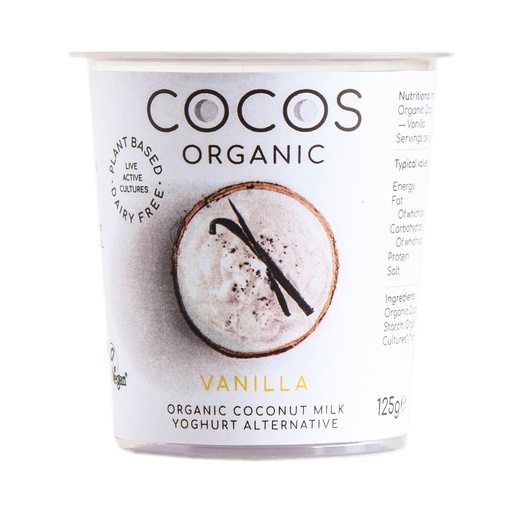 [13931] Cocos Organic Vegan Coconut Yoghurt - SMALL Vanilla 125g