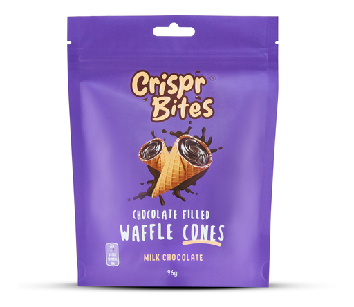 [13853] Crispr Bites Waffle Cones - Chocolate Filled Milk X 9 X 96g