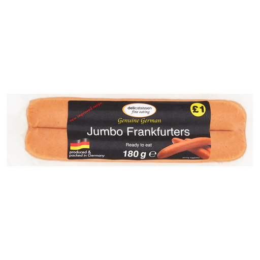 [13429] Delicatessen Frankfurters PM £1 - Jumbo 2s 180g