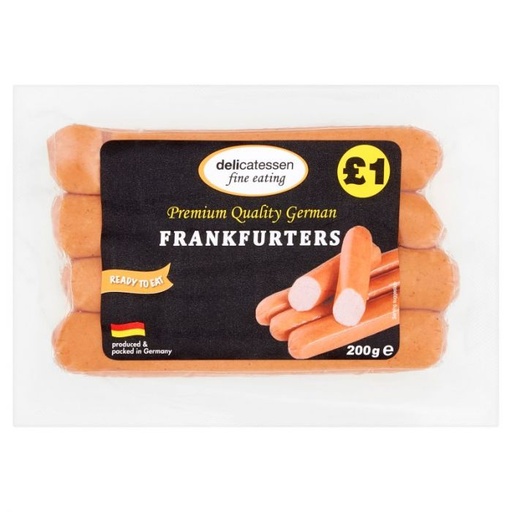 [13430] Delicatessen Frankfurters PM £1 - 4s 200g