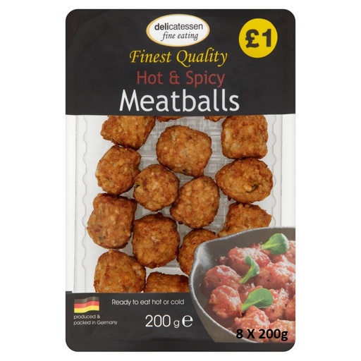 [1197] Delicatessen Meatballs PM £1 - Hot & Spicy 200g