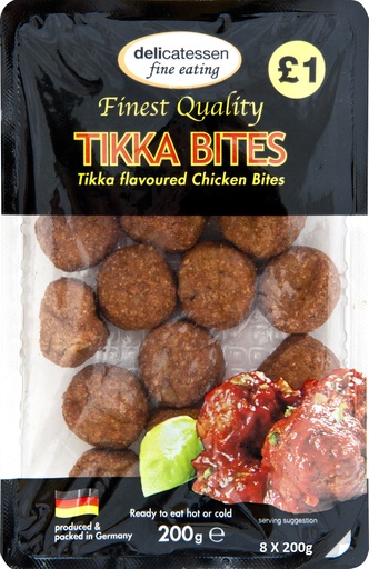 [1211] Delicatessen Meatballs PM £1 - Tikka Bites 200g