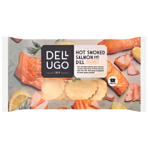 [12202] Dell Ugo Fresh Filled Pasta - Hot Smoked Salmon Fiorelli 250g