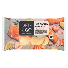 [12202] Dell Ugo Fresh Filled Pasta - Hot Smoked Salmon Fiorelli 250g