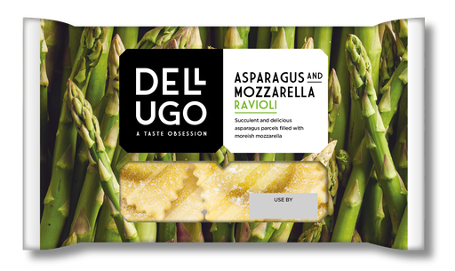 [6555] Dell Ugo Fresh Filled Pasta - Ravioli Asparagus & Mozzarella 250g