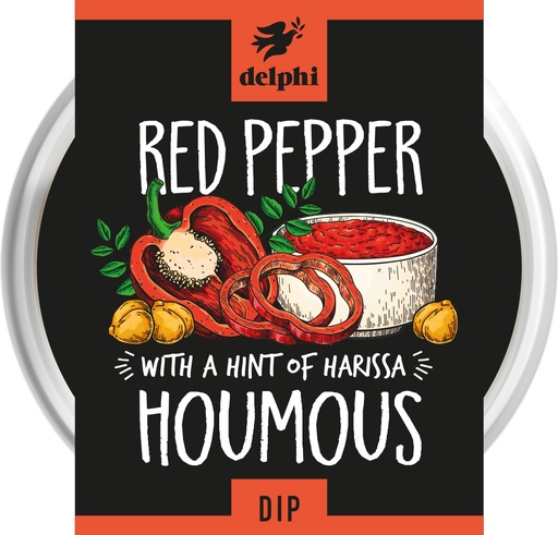 [1223] Delphi Dips - Chargrilled Pepper Houmous 170g