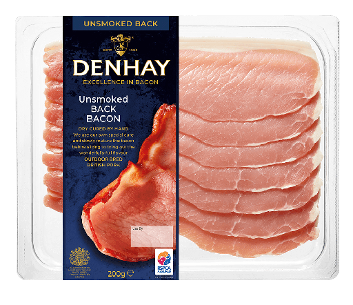 [10025] Denhay Traditional Bacon - Unsmoked Back 200g
