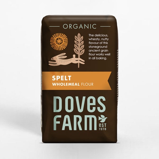 [8137] Doves Farm Flour - Organic Wholemeal Spelt X 5 X 1kg