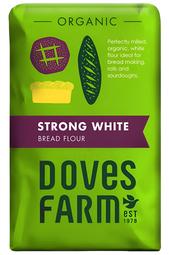 [8139] Doves Farm Flour - Organic Strong White Bread X 5 X 1.5kg