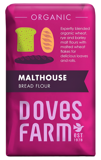 [9030] Doves Farm Flour - Organic Malthouse Bread Flour X 5 X 1kg