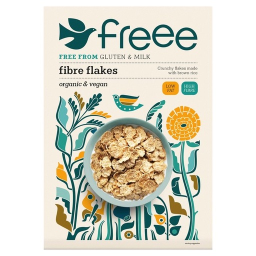 [8328] Doves Farm Gluten Free Cereal - Freee Fibre Flakes X 5 X 375g