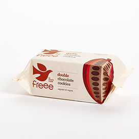 [8377] Doves Farms Cookies - Organic Double Chocolate Cookies X 12 X 180g