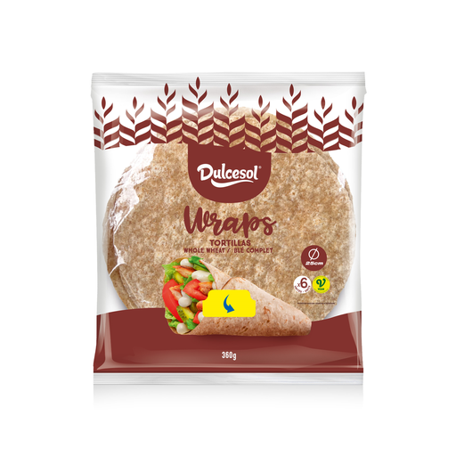 [13968] Dulcesol Tortilla - Whole Wheat Wraps 25cm X 360g