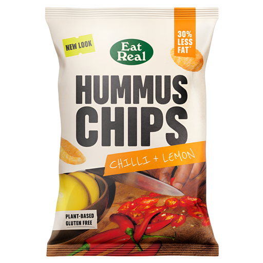 [3313] Eat Real Hummus Chips - Chilli & Lemon X 10 X 110g