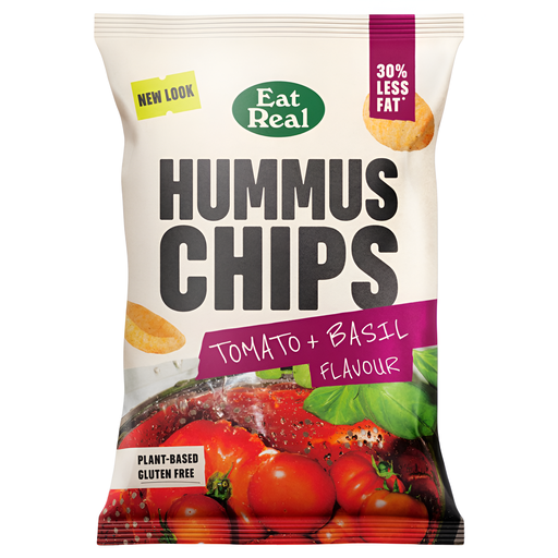 [3316] Eat Real Hummus Chips - Tomato and Basil X 10 X 110g