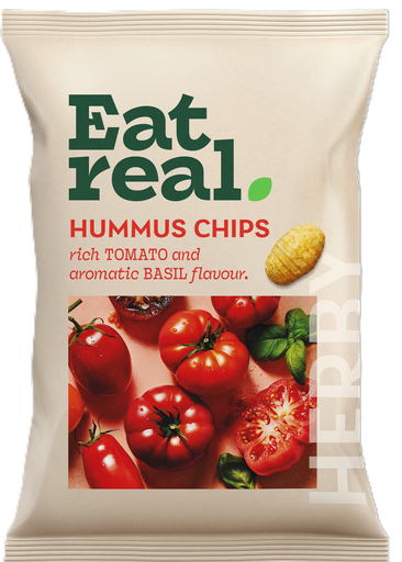 [3316] Eat Real Hummus Chips - Tomato and Basil X 10 X 110g