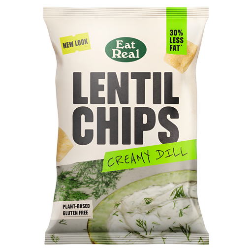 [3323] Eat Real Lentil Chips - Creamy Dill X 10 X 95g