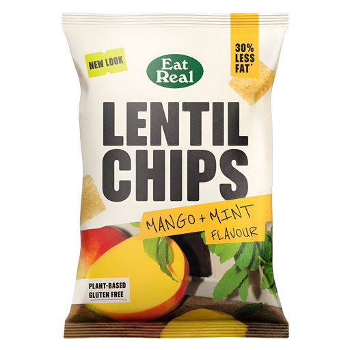 [3550] Eat Real Lentil Chips - Mint and Mango X 10 X 95g