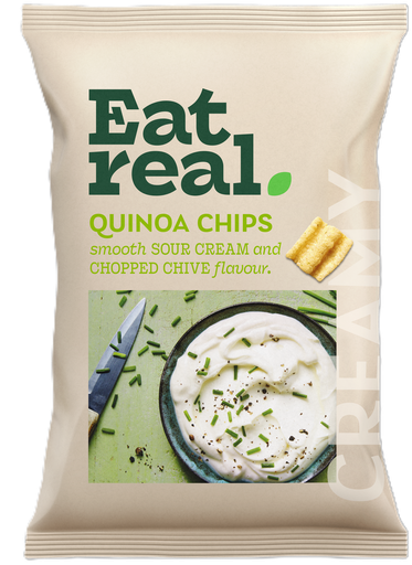 [3329] Eat Real Quinoa Chips - Sour Cream & Chive X 10 X 90g