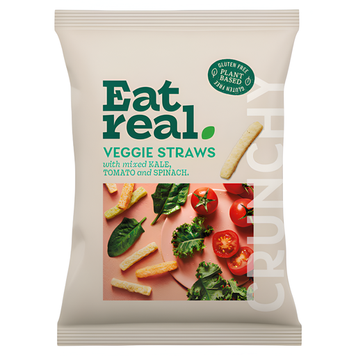 [13433] Eat Real Veggie Straw - Sea Salted with Tomato Kale & Spinach X 10 X 110g