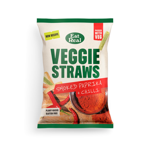 [13434] [33% OFF] Eat Real Veggie Straw - Smoked Paprika and Chilli X 10 X 110g