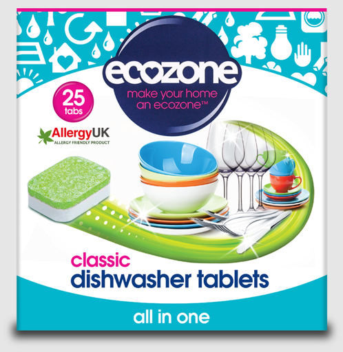 [12126] [10% OFF] Ecozone Cleaning Tablets - SMALL Dishwasher Classic 25 Tabs 500g