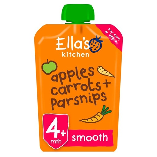 [10734] Ellas Kitchen Stage 1 - Carrots, Apples & Parsnip (EK013) X 7 X 120g