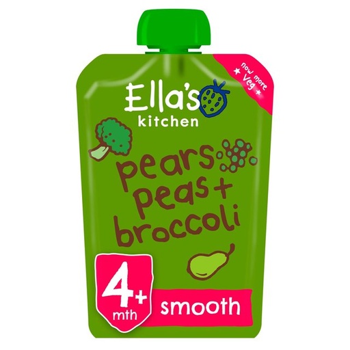 [10735] Ellas Kitchen Stage 1 - Broccoli, Pear & Peas (EK014) X 7 X 120g