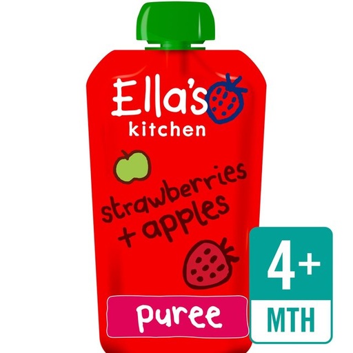 [10738] Ellas Kitchen Stage 1 - Strawberries & Apples (EK017) X 7 X 120g