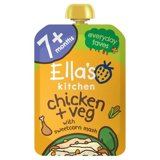 [10747] [15% OFF] Ellas Kitchen Stage 2 - Chicken & Corn Mash (EK108) X 6 X 130g